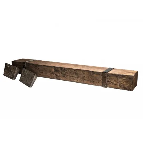 Brown Barn Beam with extensions and brackets